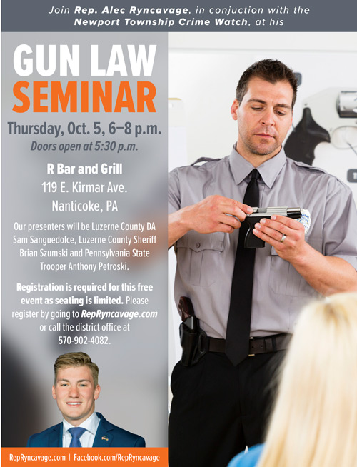 Gun Law Seminar | PA State Rep. Alec Ryncavage